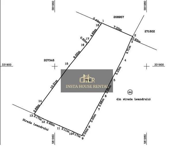 Teren 231 mp Bucurestii Noi / Regim de construire P+2E - 2