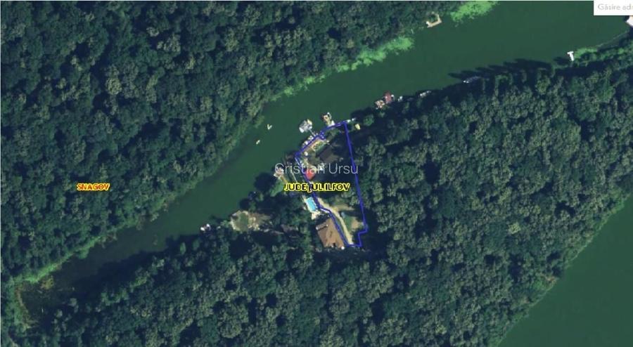 Proprietate unică Lacul Snagov 4390 mp cu deschidere de 70 ml la lac