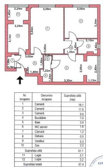 Proprietar direct, str. Constantin Brancusi 8, 2 bai, centrala termica - 8
