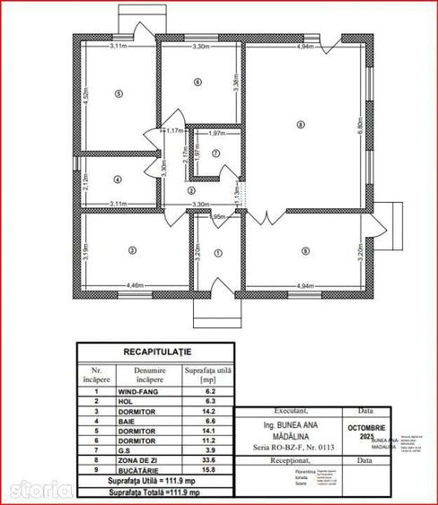 CLINCENI-ORDOREANU, CASA 126 MP, TEREN 443 MP! - 3