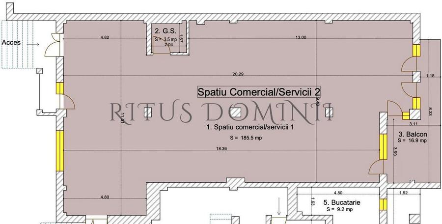 Spatiu Comercial Spa?ios, Zona Lotus, 205mp - 1
