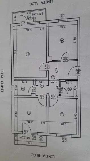 3 camere | 71 mp |2 bai ,2 balcoane, mobilat complet ,zona centrala Berca - 1