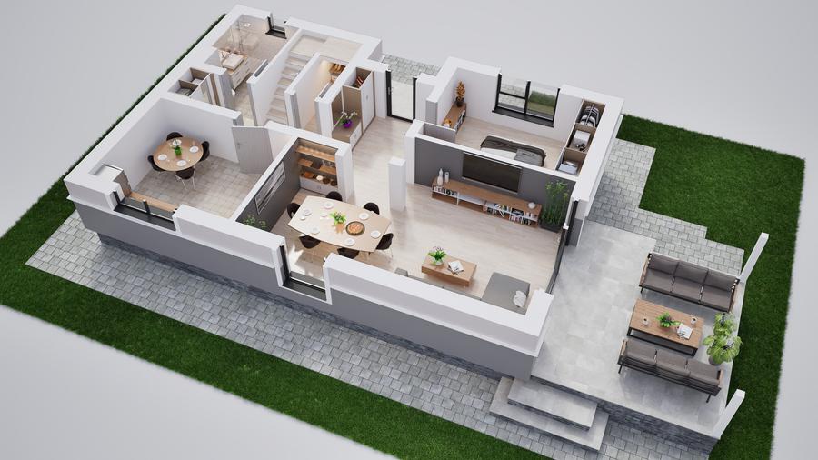 Locuință single 136 mp – compartimentare eficientă și design practic - 4