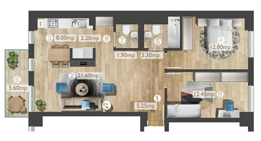 Apartament 3 camere > 8 min metrou Pipera> Belvedere Residences> PARCARE INCLUSA - 1