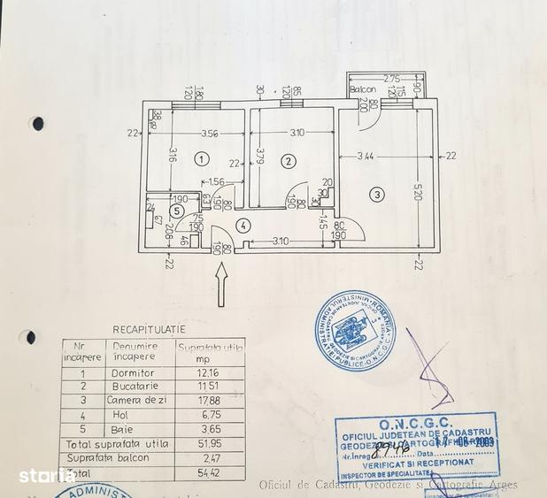 Apartament cu 2 camere decomandat în Central