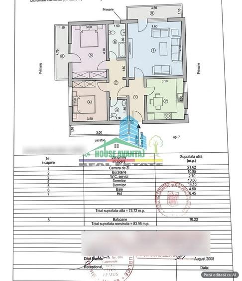 Apartament cu 3 camere decomandat, mobilat în Bahne