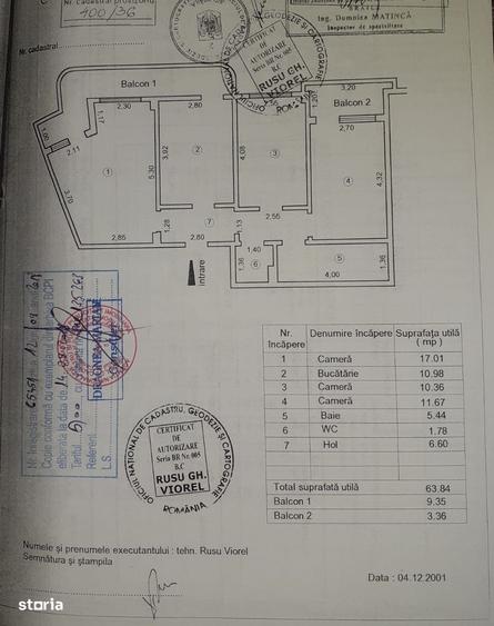 Apartament cu 3 camere decomandat în Călărași
