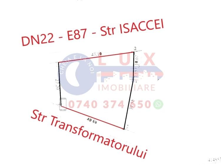 Teren Construcții intravilan de 1648 mp, în Vest