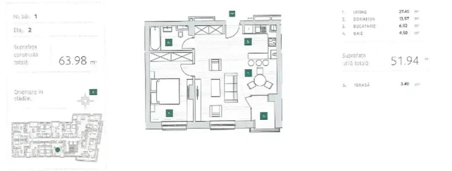 Apartament 2 camere+balcon I  Incalzire in pardoseala| Comision 0%| - 7