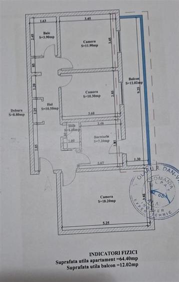 Dancu - 3 camere decomandat - 76mp - 1