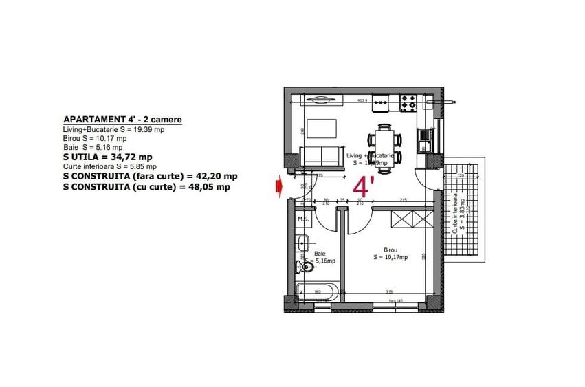 Apartament 2 camere | 53mp | Finalizat  Demisol | zona Maramures | Parc Unirii | - 14
