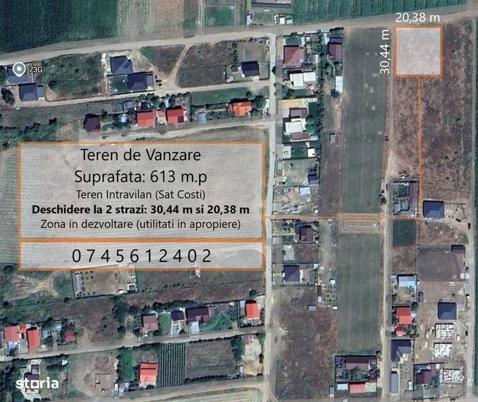 De Vanzare Teren Intravilan Sat Costi 29 Euro/mp Negociabil - 1