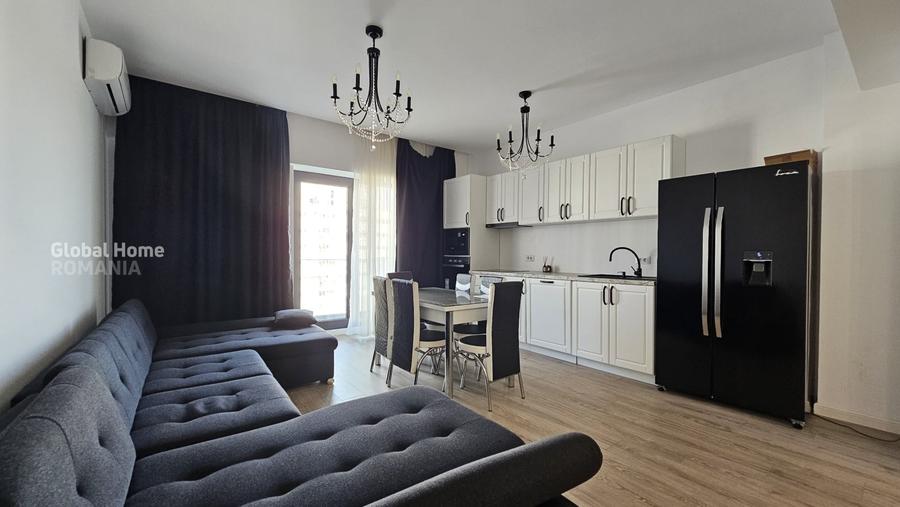 Apartament cu 3 camere semidecomandat, mobilat în Pipera
