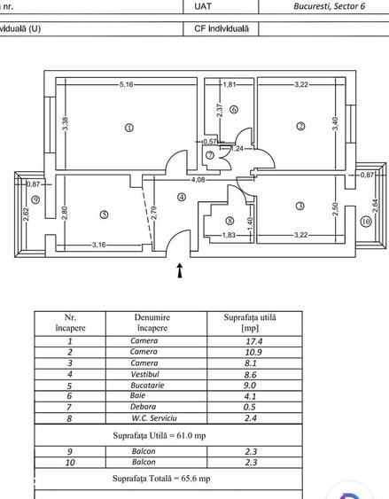 Particular vand apartament cu 3 camere, Crangasi - 15
