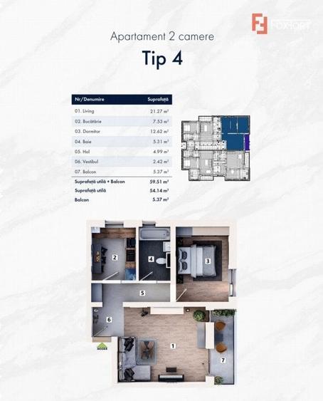 Variante apartamente 2 camere cartier nou zona Mehala - ID V4927 - 10