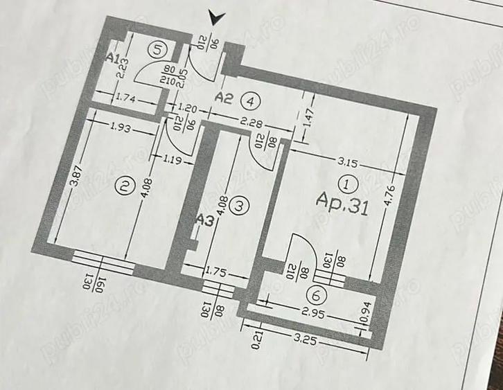 2 Camere mobilat utilat complet AC - Centrala proprie - 5