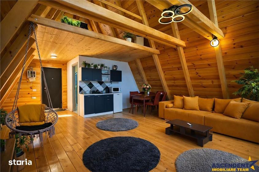 Eleganta,echipata casa A Frame,1.200 mp teren,deschidere Piatra Craiul - 7