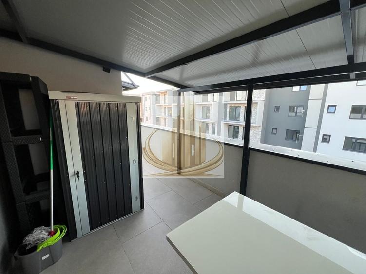 Penthouse cu 2 camere semidecomandat, mobilat în Braytim
