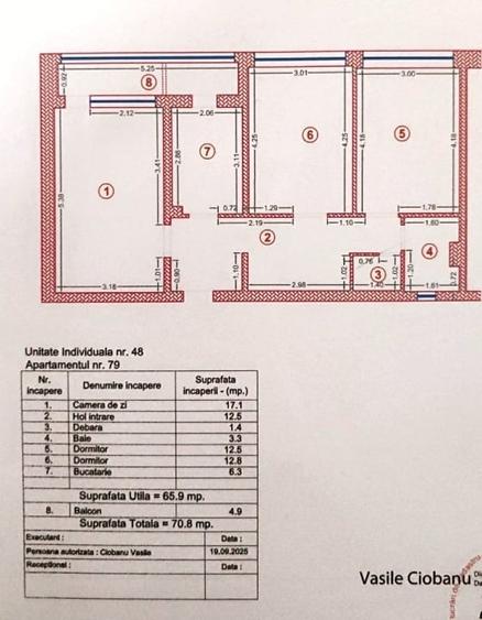 Apartament 3 camere | 70,8 mp | Parțial mobilat | Deva – B-dul Nicolae Bălcescu - 10