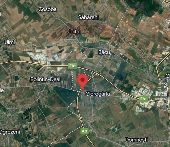 Teren 14.863mp, deschidere 42mp, acces 3 laturi - Ciorogarla, langa A0 - 12