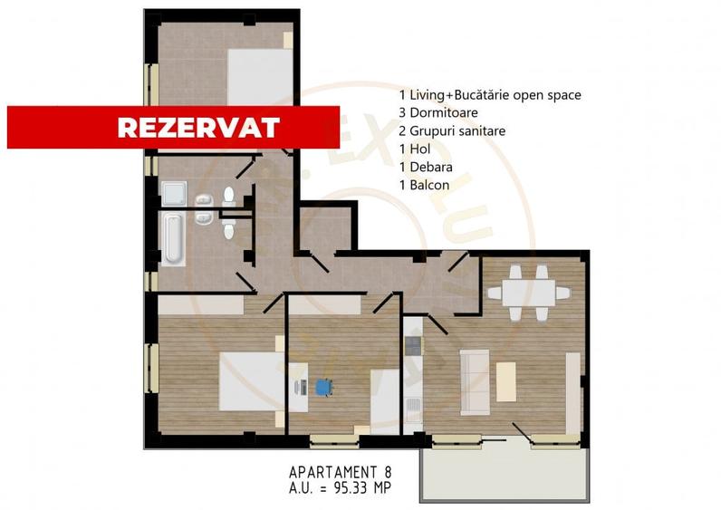 Zorilor Residence, Apartamente Noi 2-3-4 camere - Str. Zorilor - Carei - 15