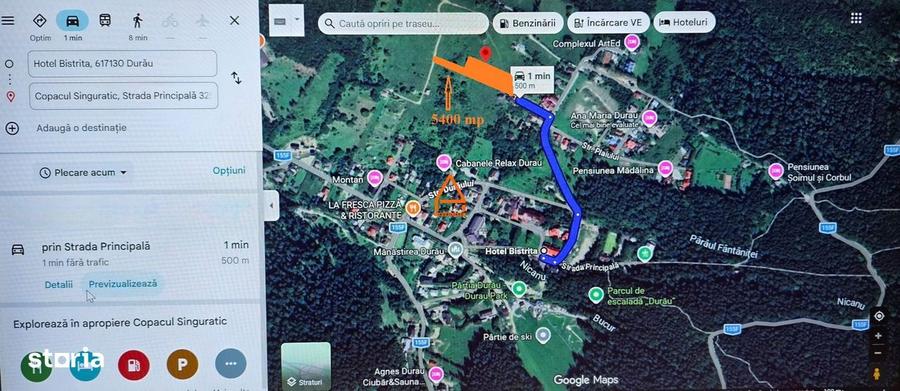 Teren intravilan - 5400 mp Ceahlau , Durau - 2