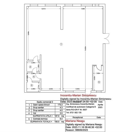 Spatiu comercial/birouri - Sos. Oltenitei  - 195 mp -bloc nou - centrala termica - 9