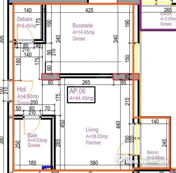 Apartament 2 camere, 44 mp, Dambul Rotund, zona Lidl - 4