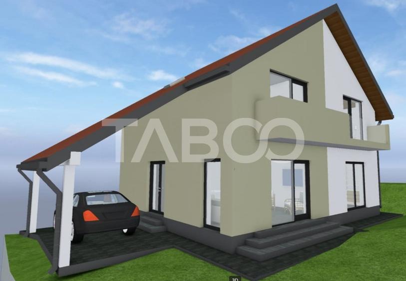 Casa individuala curte 500 mp 5 camere 127 mpu de vanzare Selimbar - 9