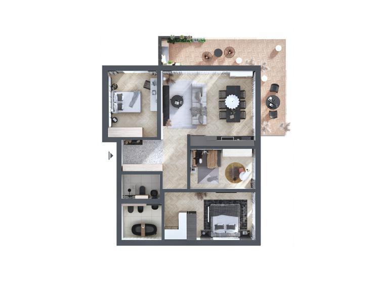 Apartament rar – 4 camere  |  High-End | Nefinisat | Prima Urbana3 - 10