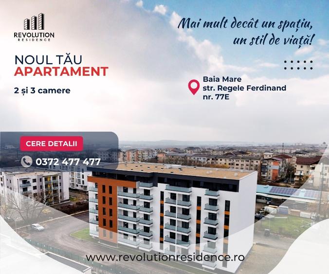 COMISION 0% Apartamente  2 si 3 camere-Regele Ferdinand 77E,Baia Mare - 1