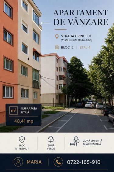 Apartament 2 camere decomandat ,Ramnicu Sarat | Etaj 4 | 48 mp | - 14