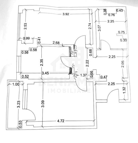 Apartament cu 2 camere decomandat în 1 Mai
