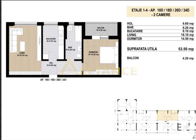 Apartament cu 2 camere decomandat în Metalurgiei