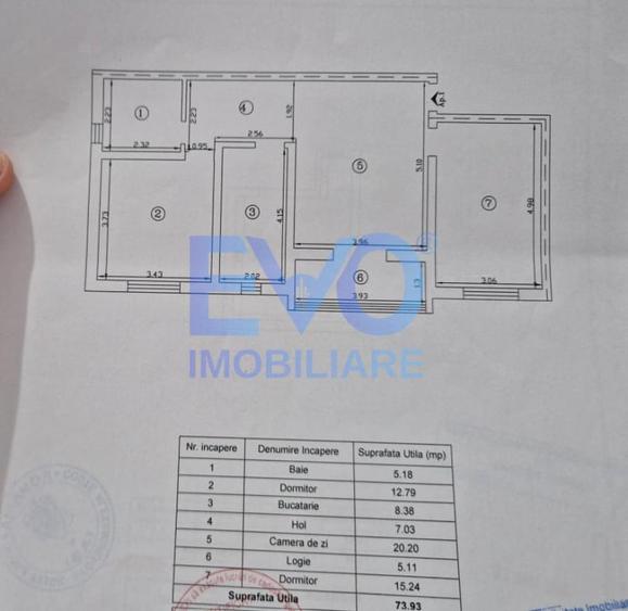 Apartament cu 3 camere semidecomandat în Valea Lupului