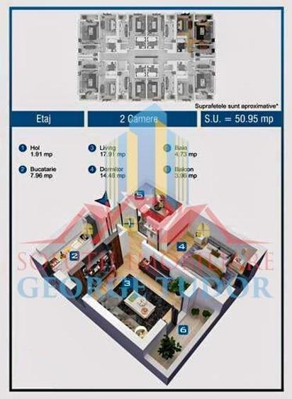Apartament 2 camere decomandat, 51 mp, 0 % COMISION, Str. Soarelui, Chiajna - 2
