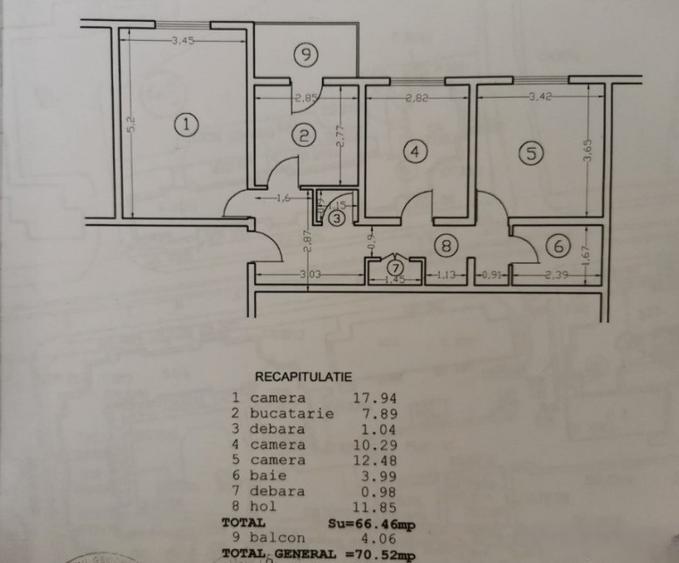 Apartament de vanzare, 3 camere, Etajul 1, zona Canta - Profi, Iasi - 16