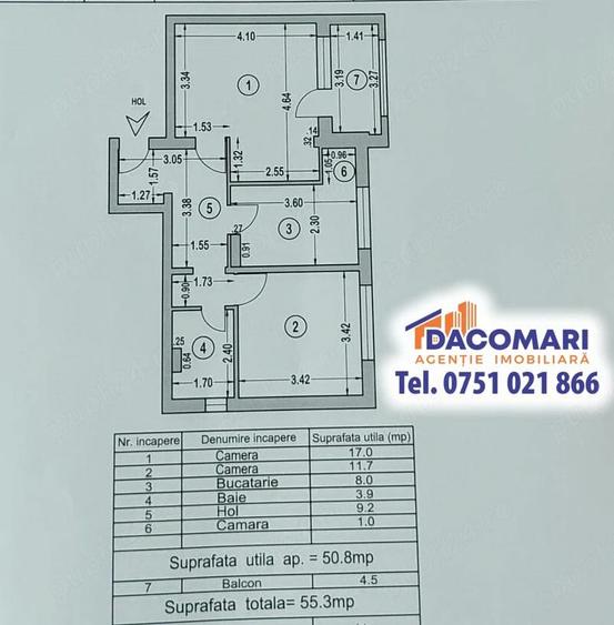 Apartament 2 camere de vanzare in Micro 20 - 1