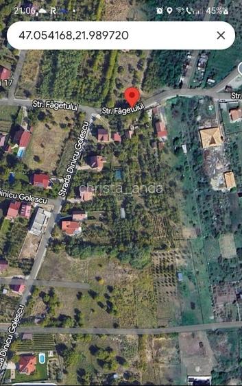 Teren Oradea 3.152 mp front 22.5 m str Fagetului