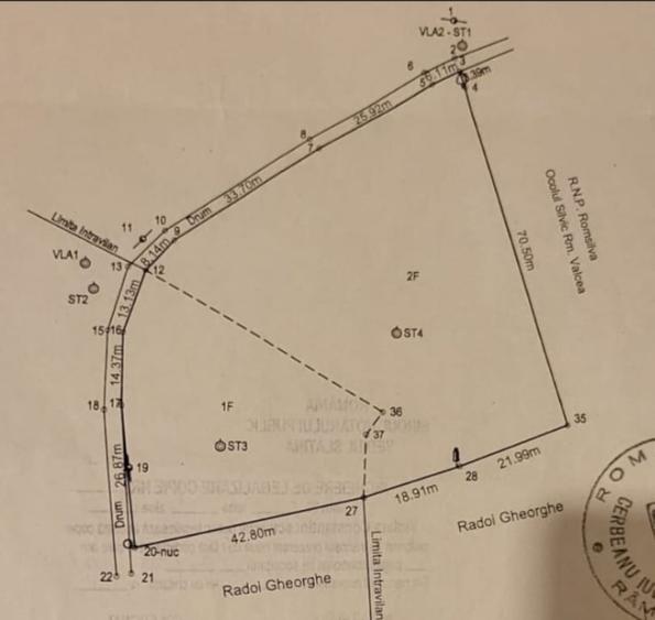 Vând teren Vlădești - Vâlcea 5000 m - 1