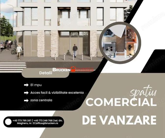 SPATIU COMERCIAL PREMIUM - locatie centrala, vizibilitate excelenta - 1