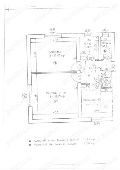 Vand apartament cu 2 camere din caramida in localitatea frumusica, judetul botosani - 5
