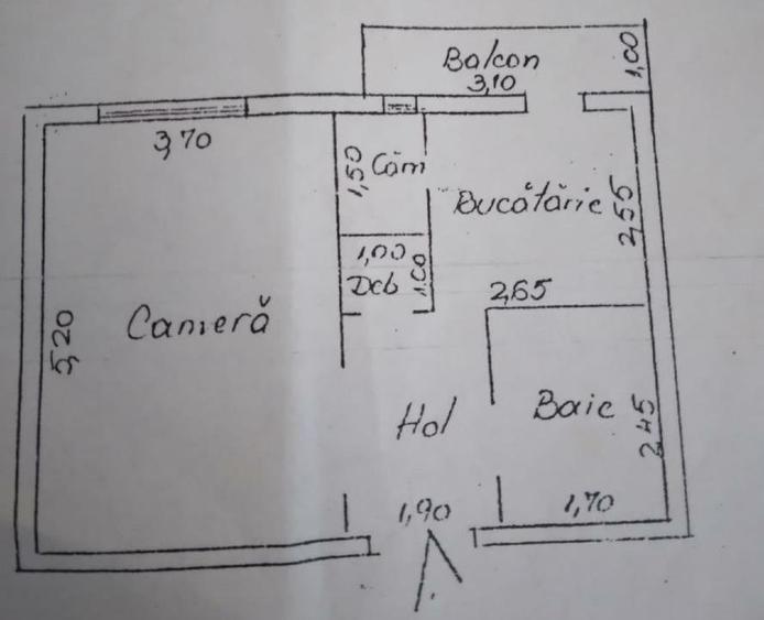 Apartament de vanzare 1 camera, zona Pacurari, Iasi - 1