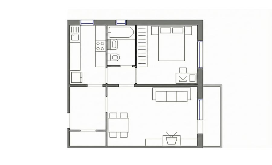 Vânzare apartament 2 camere zona Nord, decomandat, etaj 3, 50mp, bloc din beton - 10