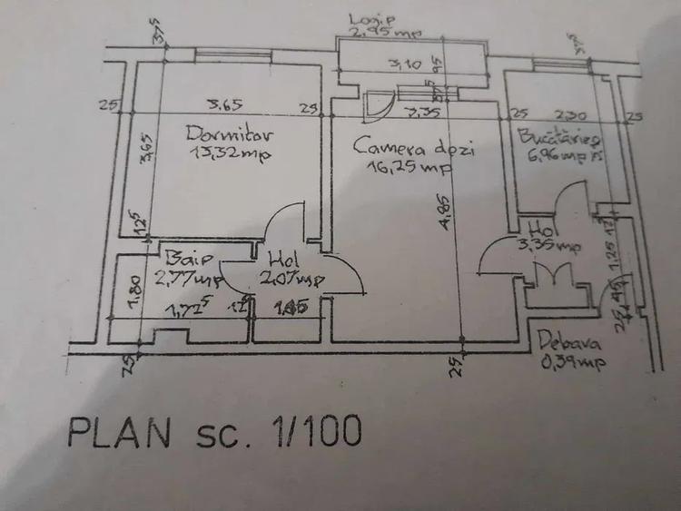 Apartament 2 camere et.4 Dorohoi /A.I.Cuza  - 1
