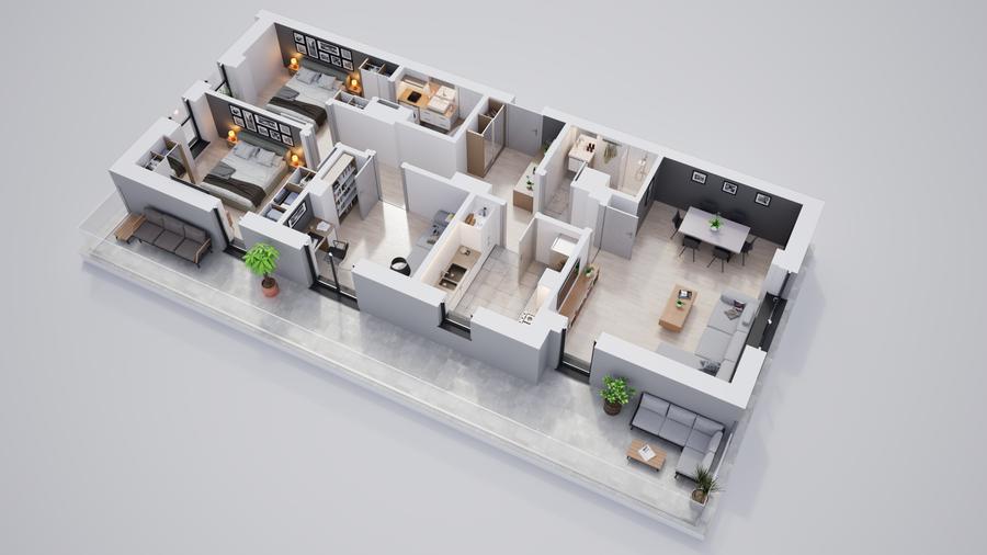 Apartament 4 camere, spațios, ansamblu verde, parcari subterane, boxe depozitare - 2