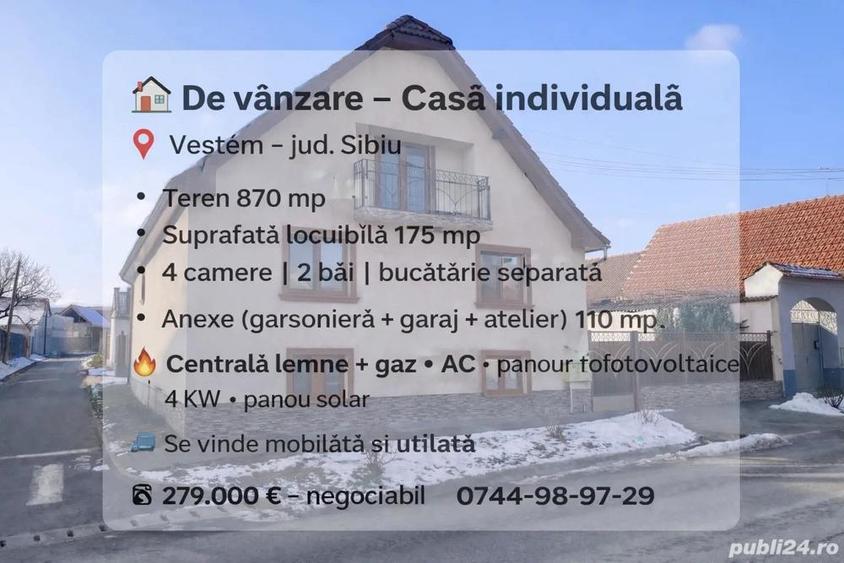 De vanzare Casa individuala Ve?tem jud. Sibiu - 4