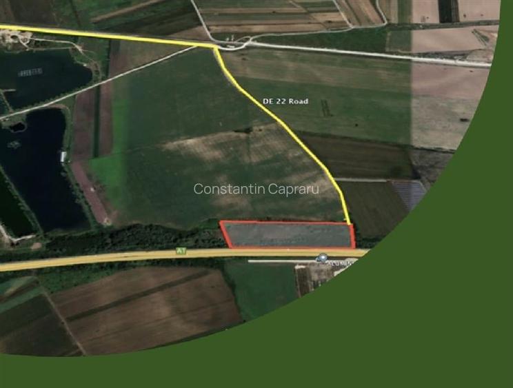 Vanzare teren pe Autostrada A1 - 22013 mp