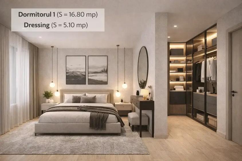 3 camere NOU 77,2 mp + balcon 12,9 mp 8 min Metrou Nicolae Teclu - 8