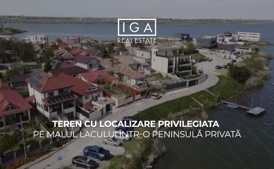 Teren cu localizare privilegiata pe malul lacului intr-o peninsula privata Teren cu localizare privilegiata pe malul lacului intr-o peninsula privata